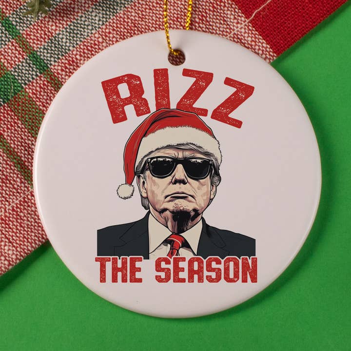 Adorno de cerámica Trump Rizz The Season para venta al por mayor de God And Glory Gifts