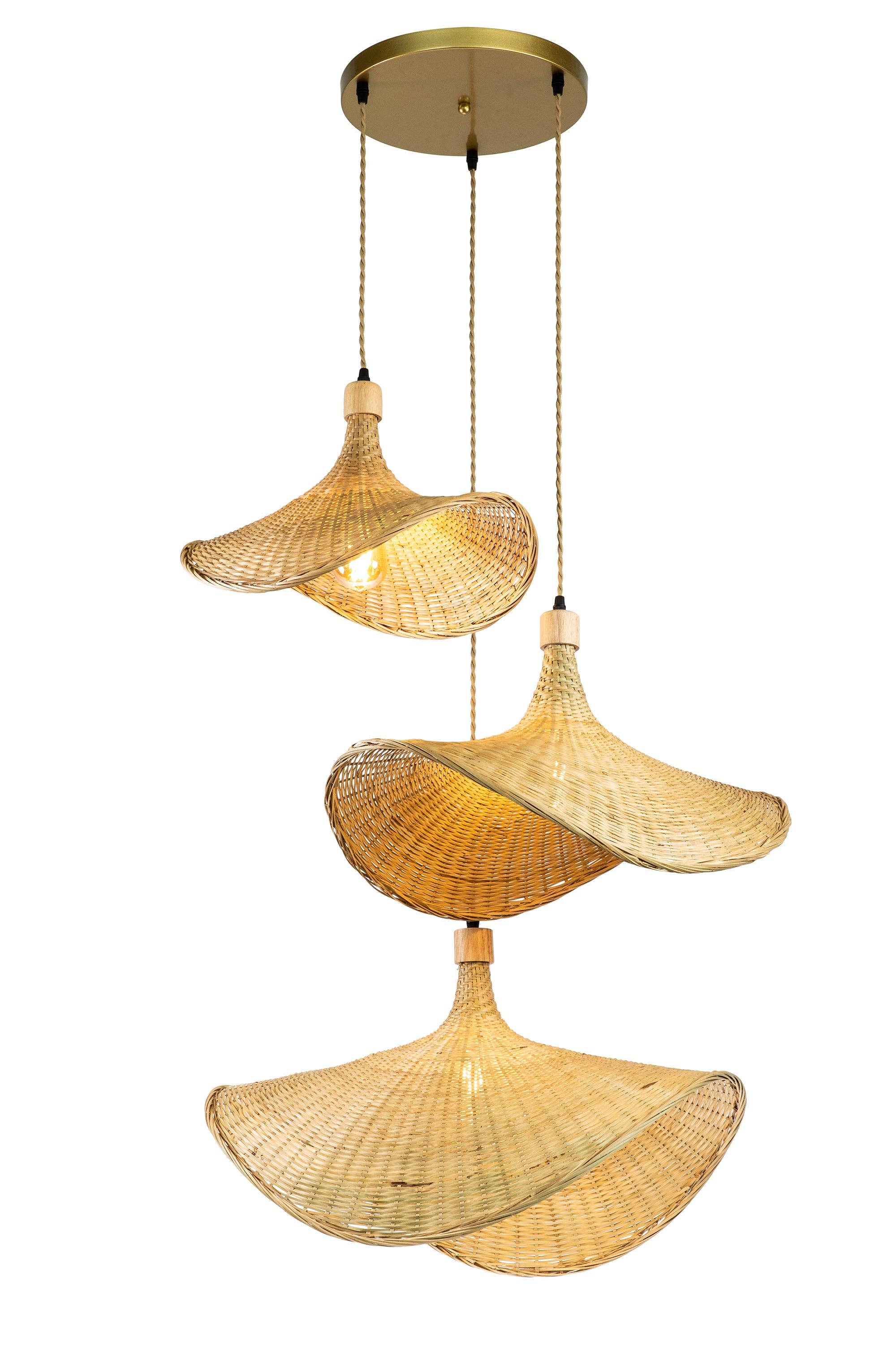 ELE Light & Decor - Wholesale Chandelier/Hanging Light - Three Lights Unique Rattan Pendant Light1