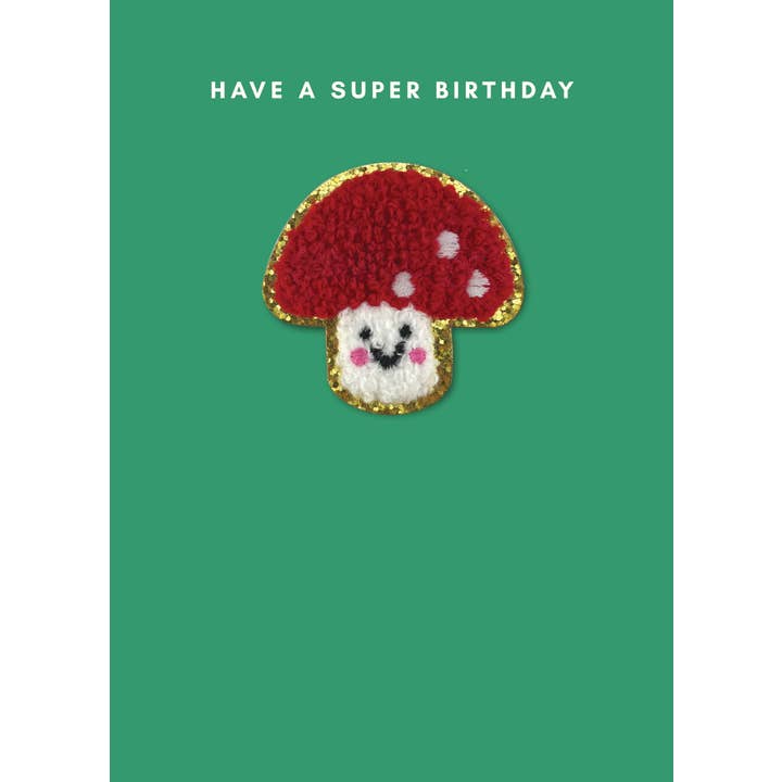 Second Nature Ltd – wholesale Everyday greeting card – Mushroom - Deco Patch - Second Nature1