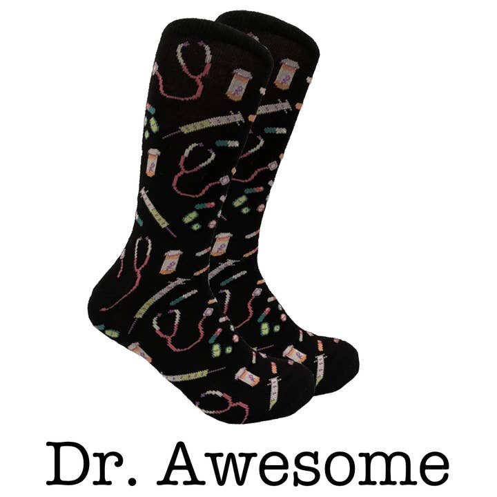 Threaded Pear - Wholesale Socks - Unisex - cRAZY sockS Dr. Awesome
