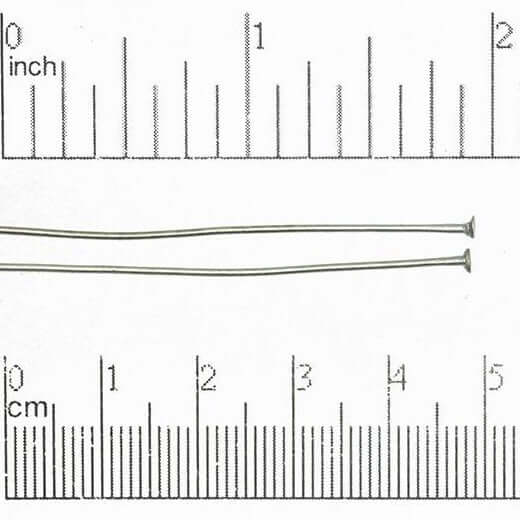 Continental Beads - Wholesale Craft supplies - 2 Inch Head Pin - 20 Gauge Wire available in Multiple Colors sold Individually - H/P21