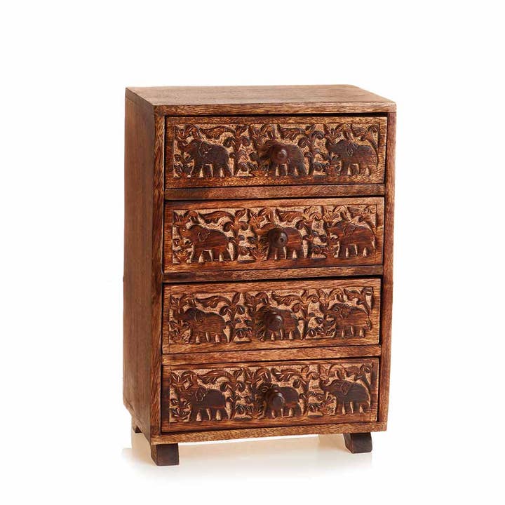 SERRV International - Wholesale Decorative Box - Tabletop Elephant Chest