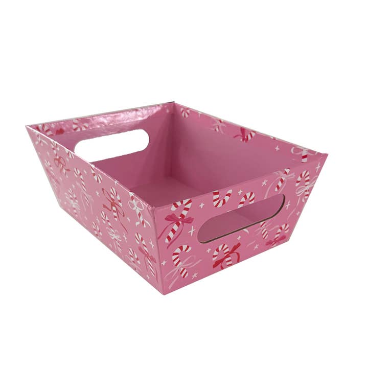 Candy Canes & Ribbons Market Tray - 9" x 7" x 3 1/2" for wholesale by Bospak