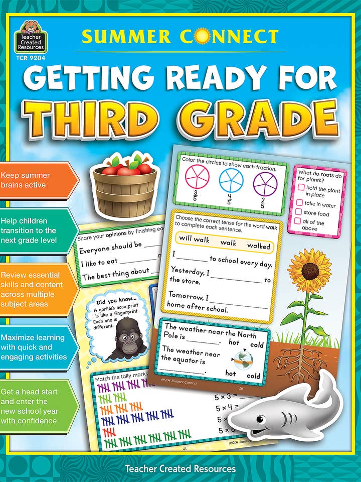 Summer Connect: Preparándose para el tercer grado para venta al por mayor de Teacher Created Resources