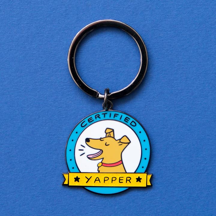 Certified Yapper Enamel Keychain for wholesale by JaneLi.Co