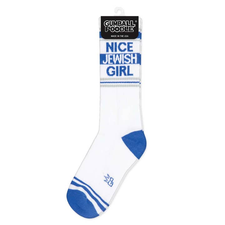 Gumball Poodle - Wholesale Socks - Unisex - Nice Jewish Girl Gym Crew Socks