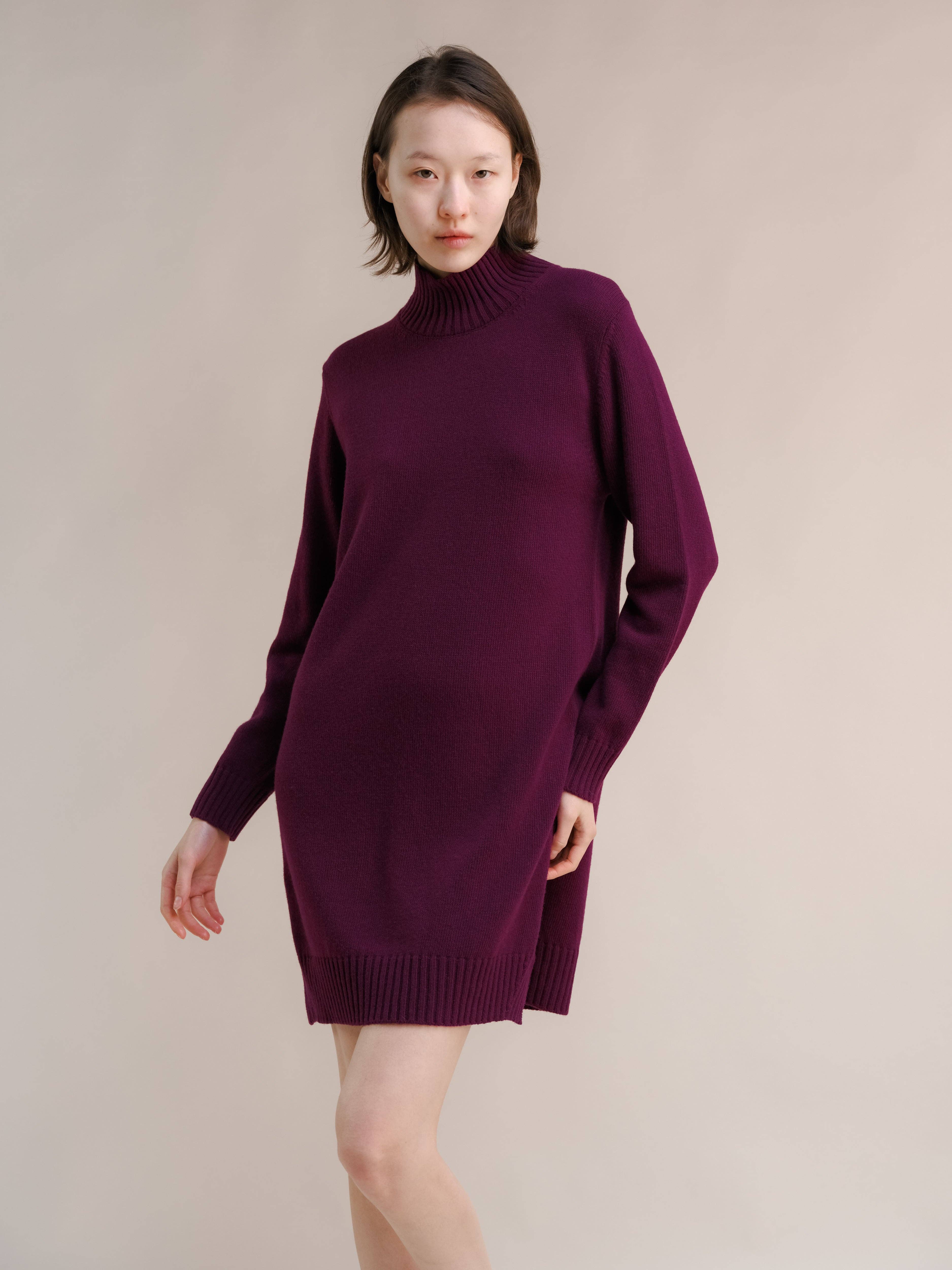 Lèmme - Wholesale Dress - Women's - Cashmere Mix High Neck Midi Dress27