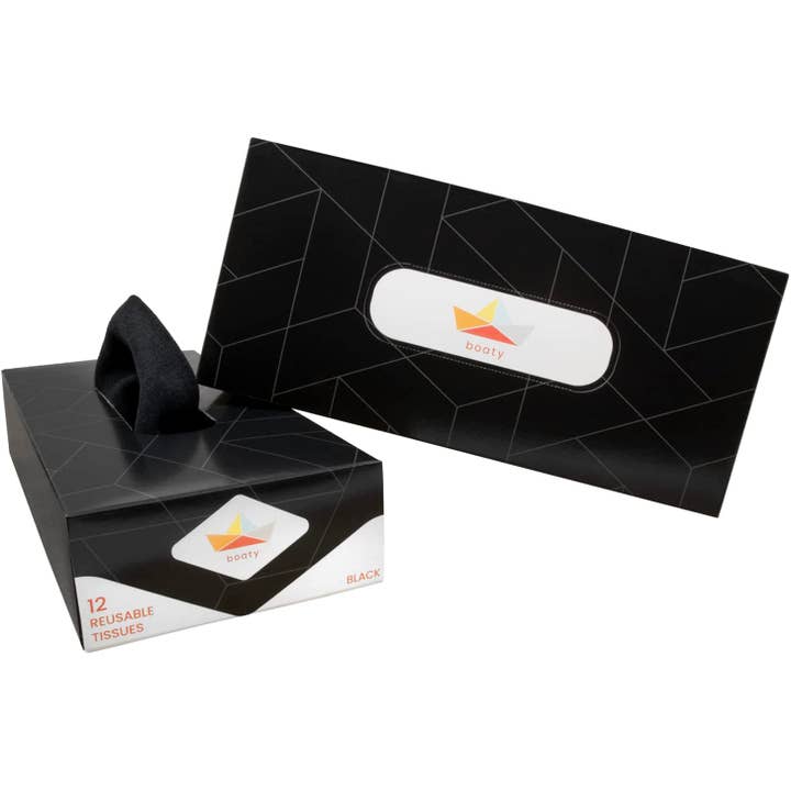 Reusable Tissues - Handkerchiefs, Boaty Box (12, Black) for wholesale by Boaty