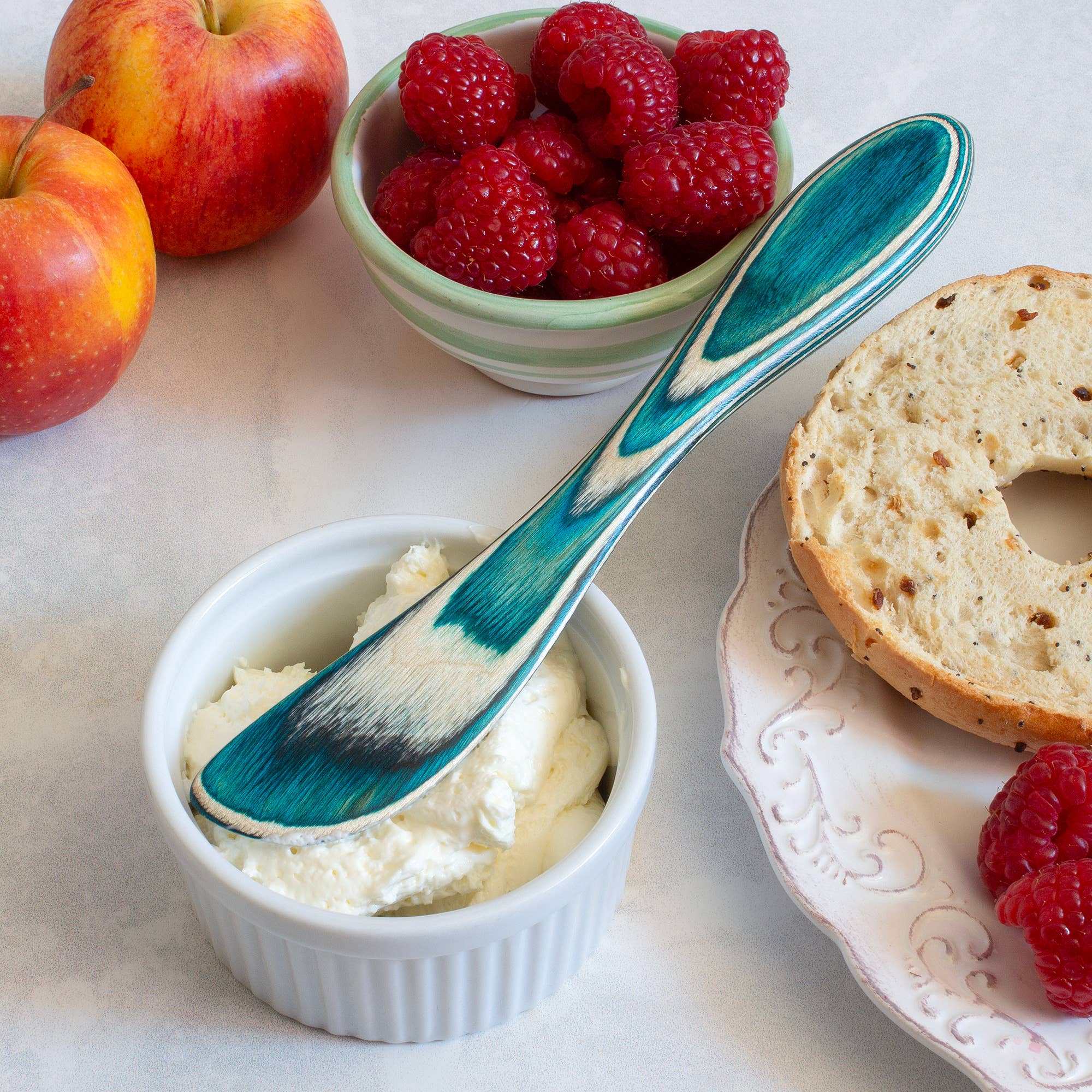 Totally Bamboo - Wholesale Cheese Spreader - Baltique® Mykonos Colorful Wooden Cheese Spreader Knife, 8"1