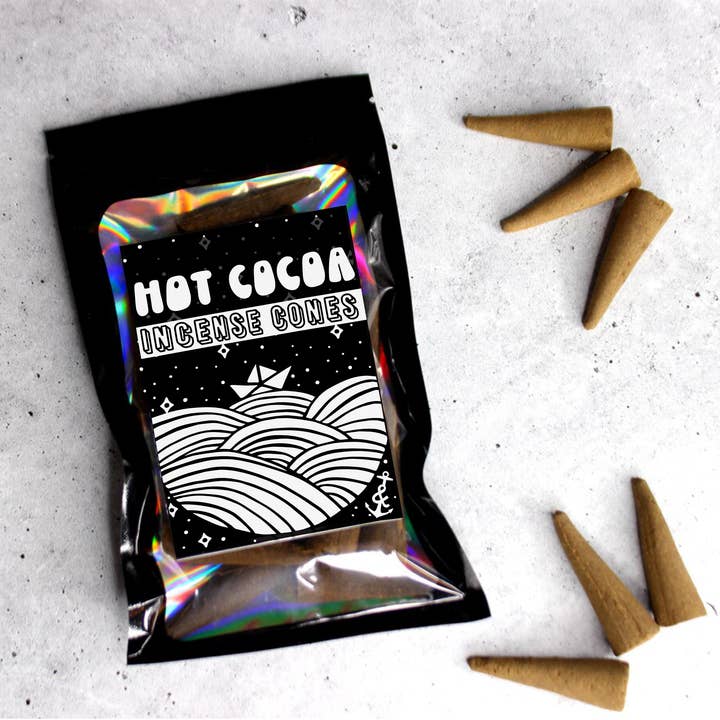 Hot Cocoa Incense Cones | Hand poured | Food Scents for wholesale by Cosmically Misplaced