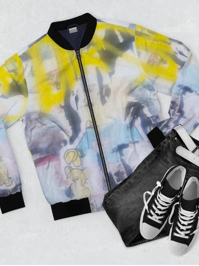 Chaqueta bomber unisex Graffiti «Rise» para venta al por mayor de CHATEAU DE LION