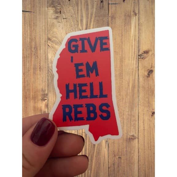 Give 'em hell sticker for wholesale by Kelabels