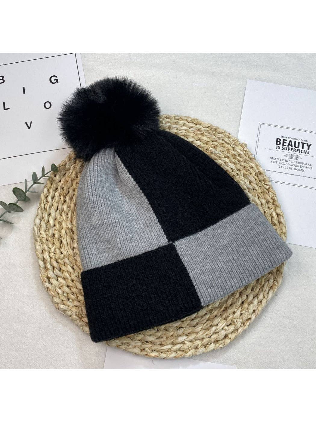 Funkyrel® Atzbranding Limited – wholesale Beanie – Women's – Haila - Women's Knitted Beanie with Pom Pom9