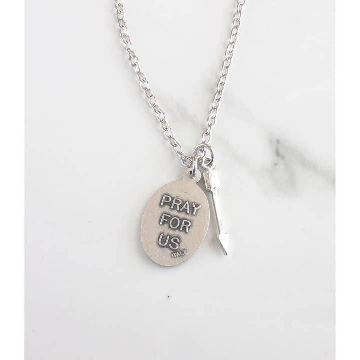 Sagely Sparrow - Wholesale Pendant/Charm Necklace - St Sebastian Necklace