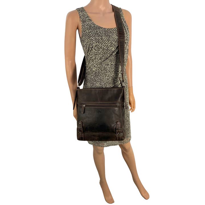 Arrigo – Großhandel Schultertasche – Unisex – Arrigo Unisex-Schultertasche aus Büffelleder, 3 Farben1