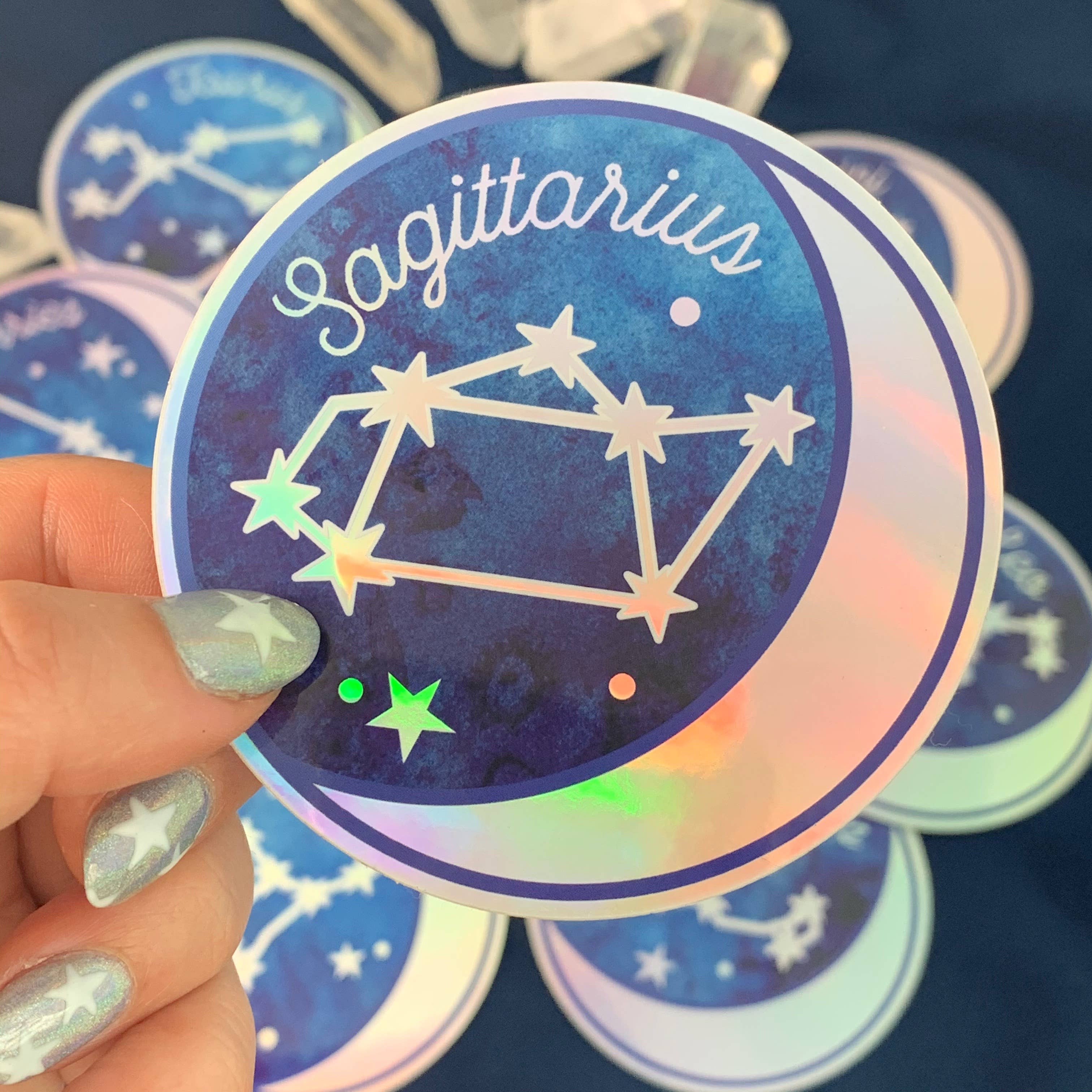 Wildflower + Co. - Wholesale Sticker - Zodiac Holographic Sticker, ALL SIGNS1