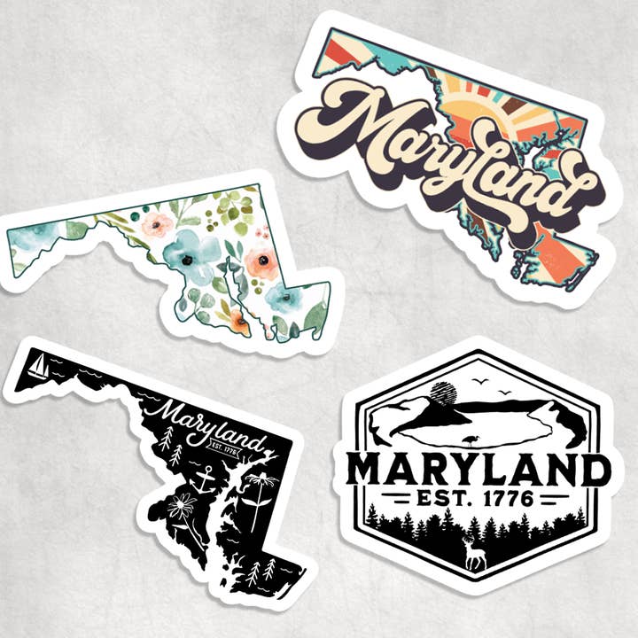 Maryland Stickers for wholesale by Expression Design Co