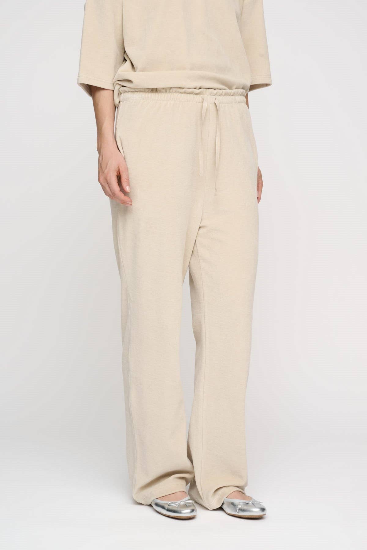 pure beige sonja pants velvet for wholesale on Faire0