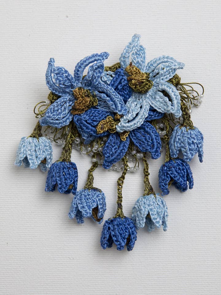 Brooch Star - Indigo for wholesale by Meredith Strauss