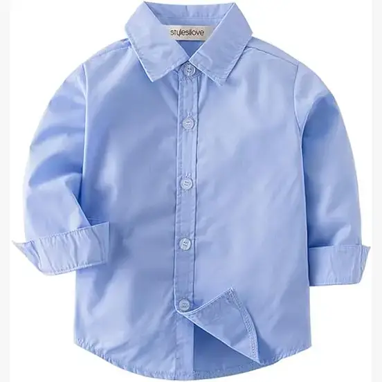 Fennco Styles - Wholesale Button Down Shirt - Kids - Baby Toddler Button-Down Shirt 2