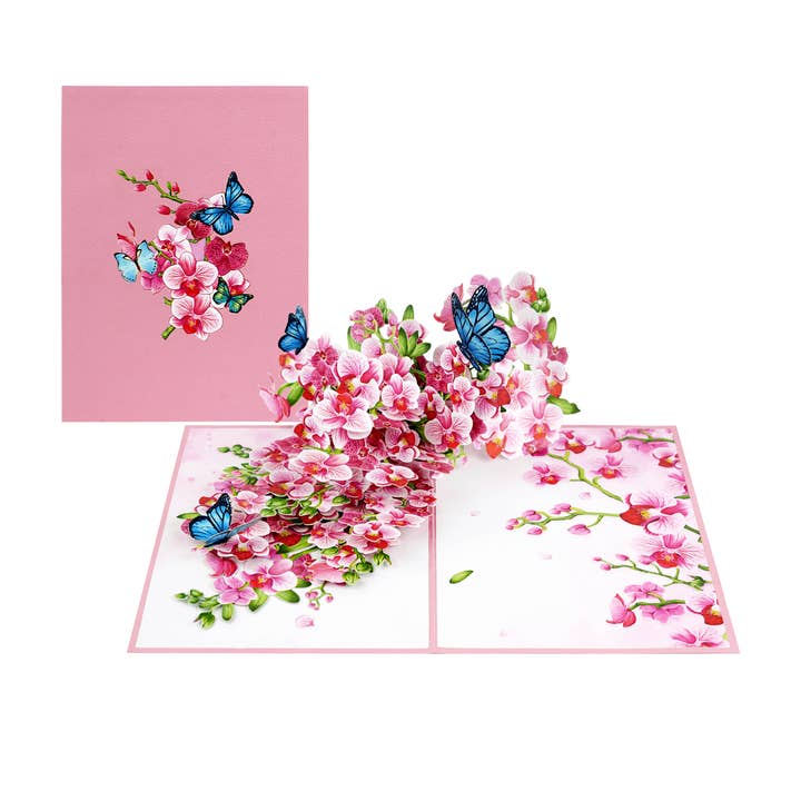 Wonder Paper Art - Wholesale Gewone wenskaart - POP-UP KAART MET ORCHIDEE6