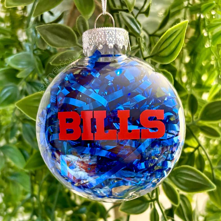 Buffalo Bills | Ornement | Confettis bleus | Plastique | NFL pour la vente par brattybloom