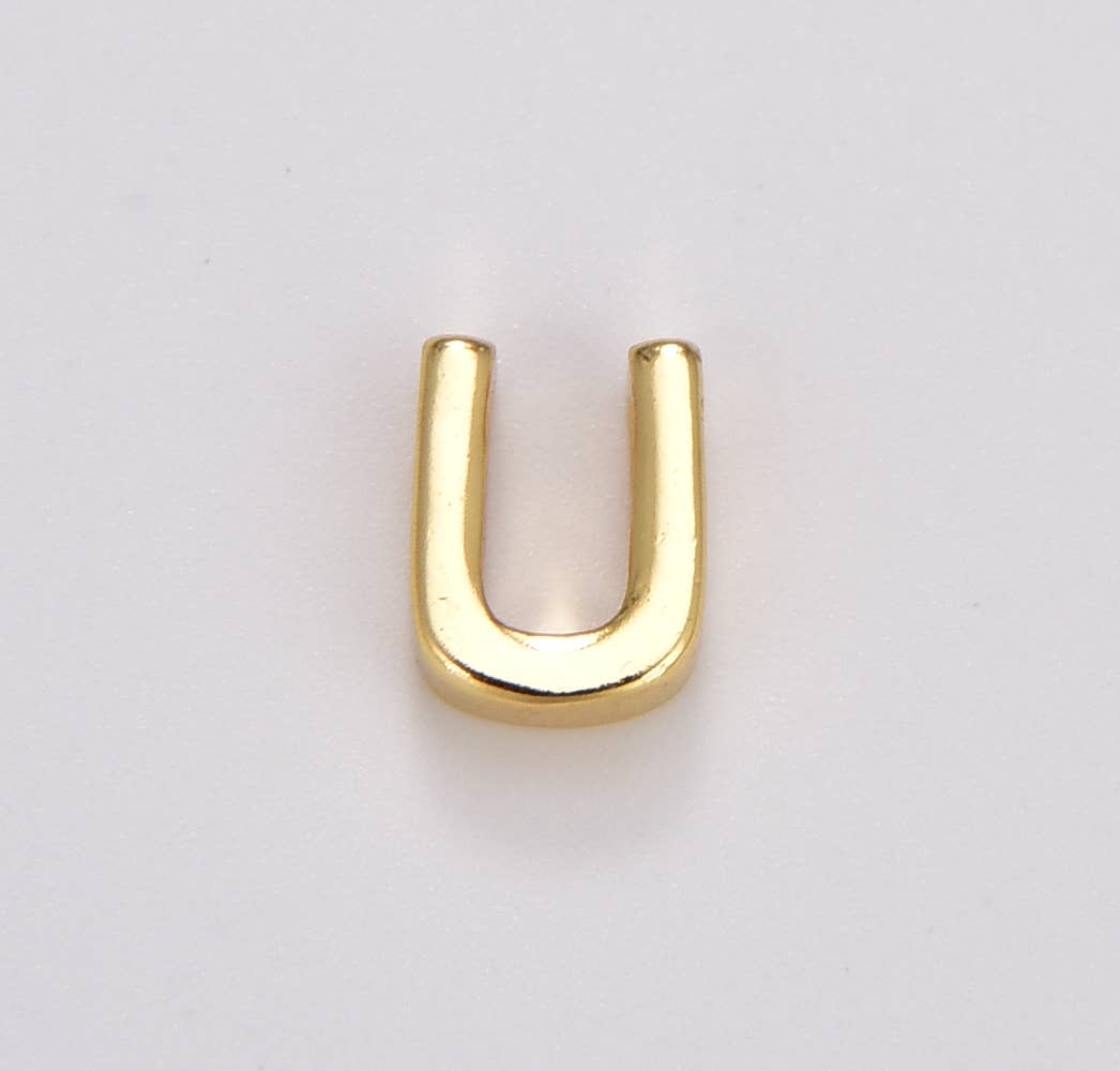 Beads Creation - Wholesale Individuele bedel/hanger - 18K verguld alfabet letter initiale monogram hanger21