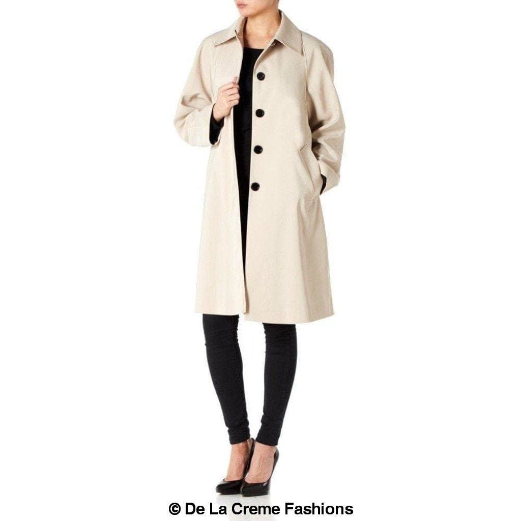 De La Creme Fashions - Wholesale Coat - Women's - De La Creme - Womens Oversized Knee Length Plus Size Mac13