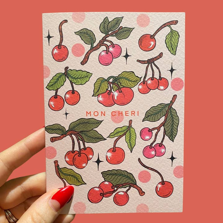 Piece of the Peach – wholesale Love card – Mon Cheri Love Card with Kraft Envelope