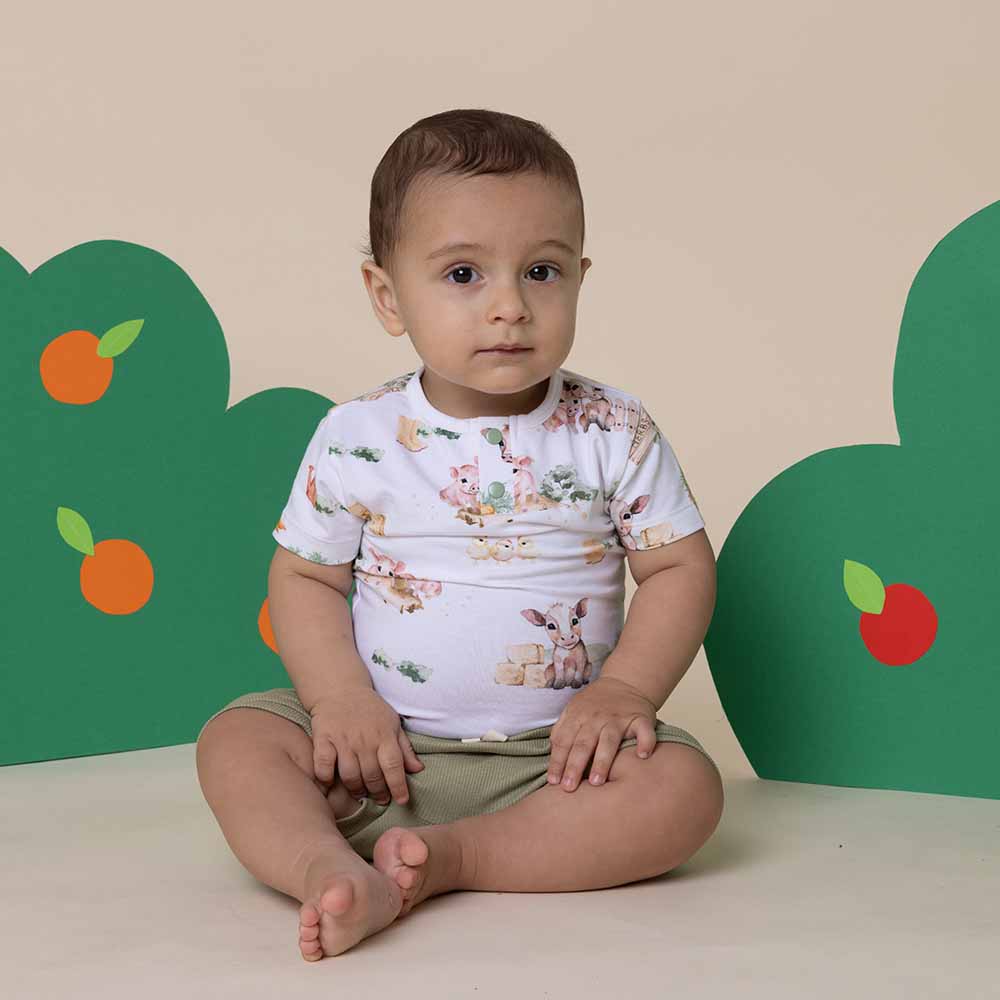 Snuggle Hunny - Wholesale Bodysuit (Non-Footed) - Baby - Farm Short Sleeve Organic Bodysuit7