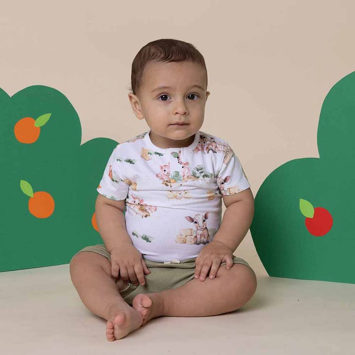 Snuggle Hunny - Wholesale Bodysuit (Non-Footed) - Baby - Farm Short Sleeve Organic Bodysuit7