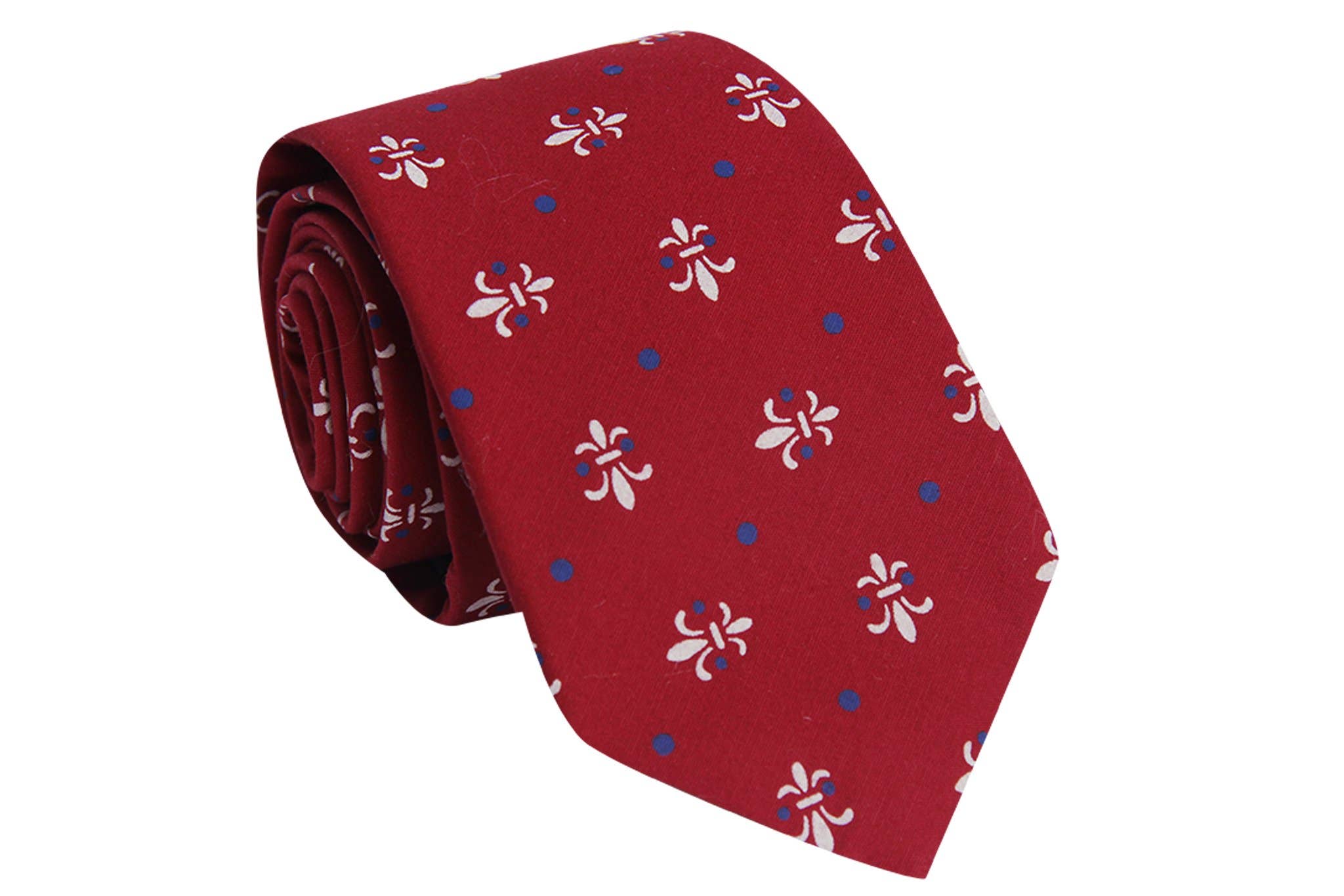 Barrel Down South - Wholesale Necktie - Men's - Red Fleur De Lis Necktie0