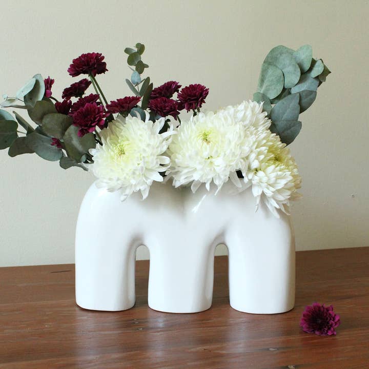 Ceramic Vase | Letter m for wholesale by Studio Patenaude