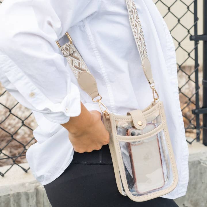 modern and chic - Wholesale Crossbody Bag - Women's - Logan Clear Crossbody Stadium Concert Bag6