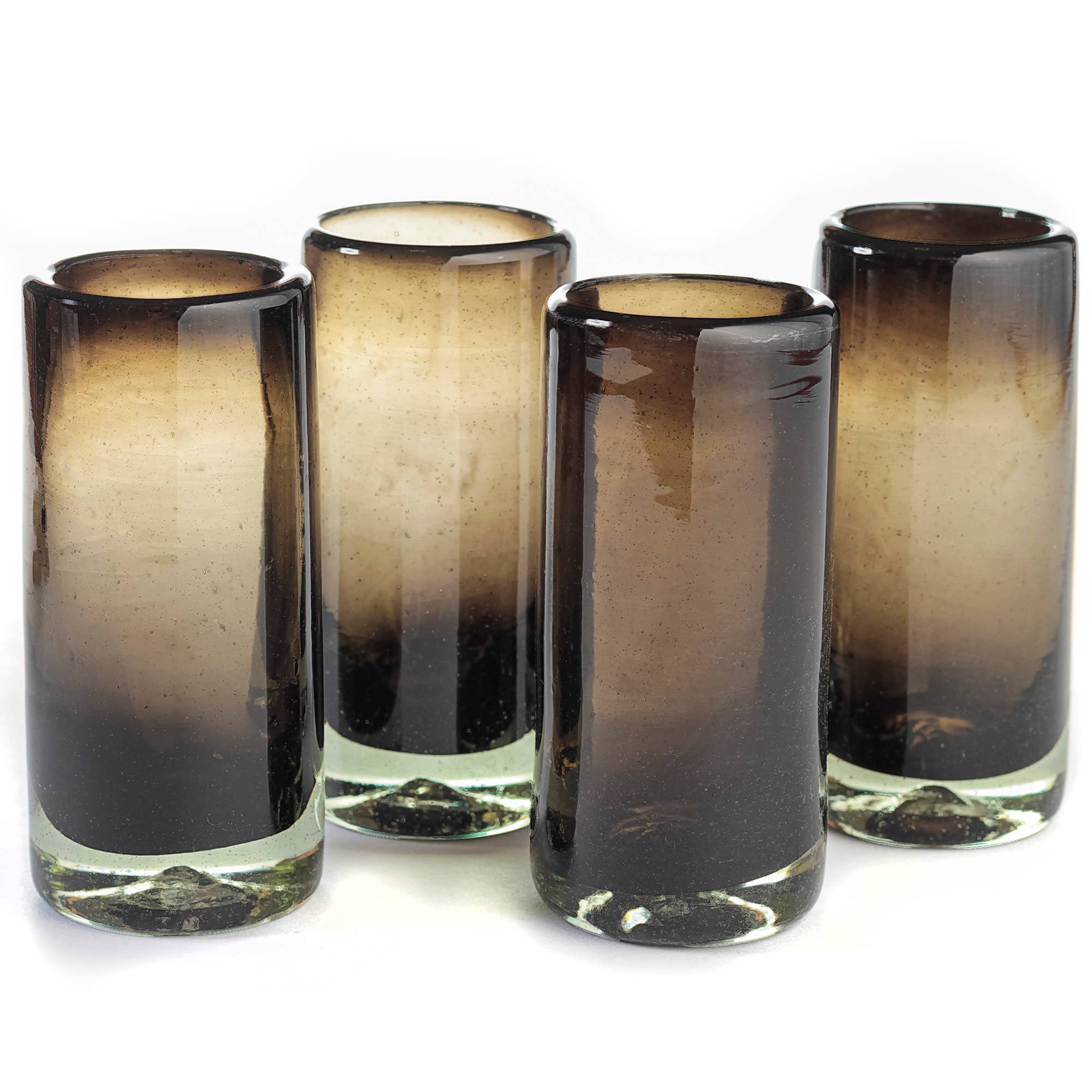 MEXTEQUIL - Wholesale Shot Glass - MEXTEQUIL Hand-Blown Shot Glasses - Set of 4 - 2 Oz-Smoke0