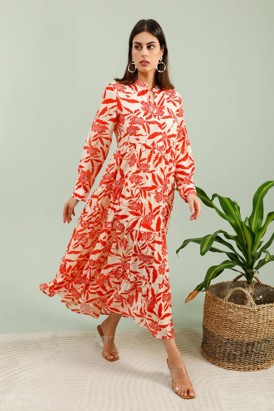 CHOKLATE PARIS (US No duties) – wholesale Klänning - Dam – Klänning i siden med blommönster Marbella (S-M-L-XL) - CK081127