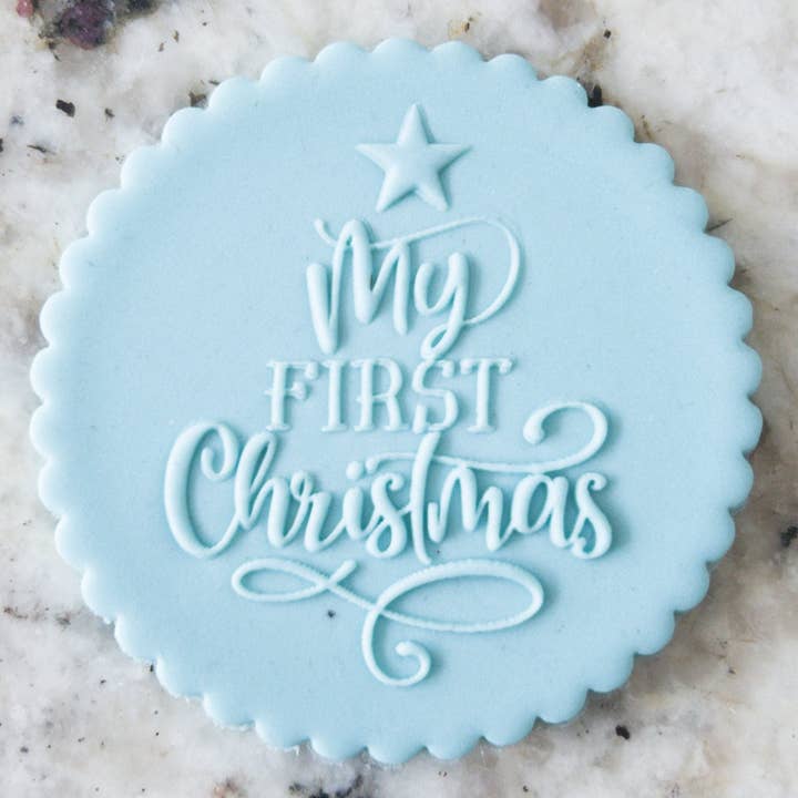 PopUp Embosser Plätzchen-Stempel mit Aufdruck „My First Christmas“, Ch für den Großhandel von Cut Bake Stamp