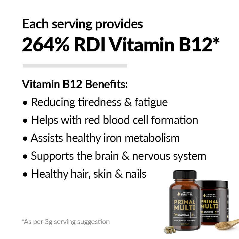 Ancestral Nutrition Pty Ltd - Wholesale Oral supplement/vitamin - Primal Multi Grass-Fed Beef Organ Powder (Box of 6)5