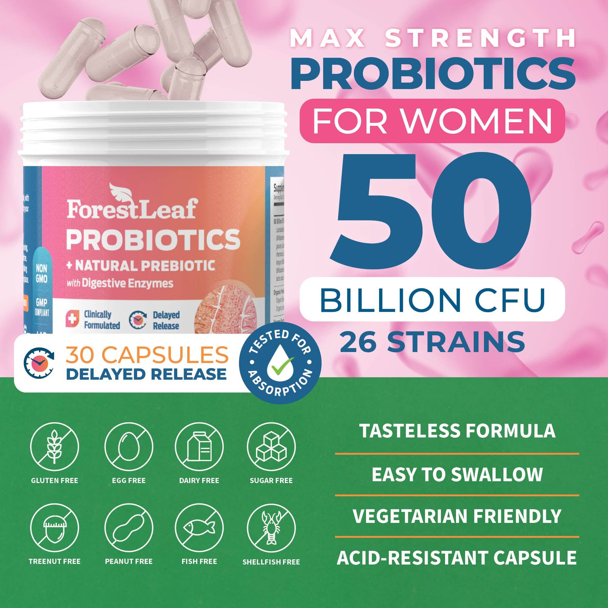 Forest Leaf - Wholesale Oral Supplement/Vitamin - Probiotic 50B Women's2