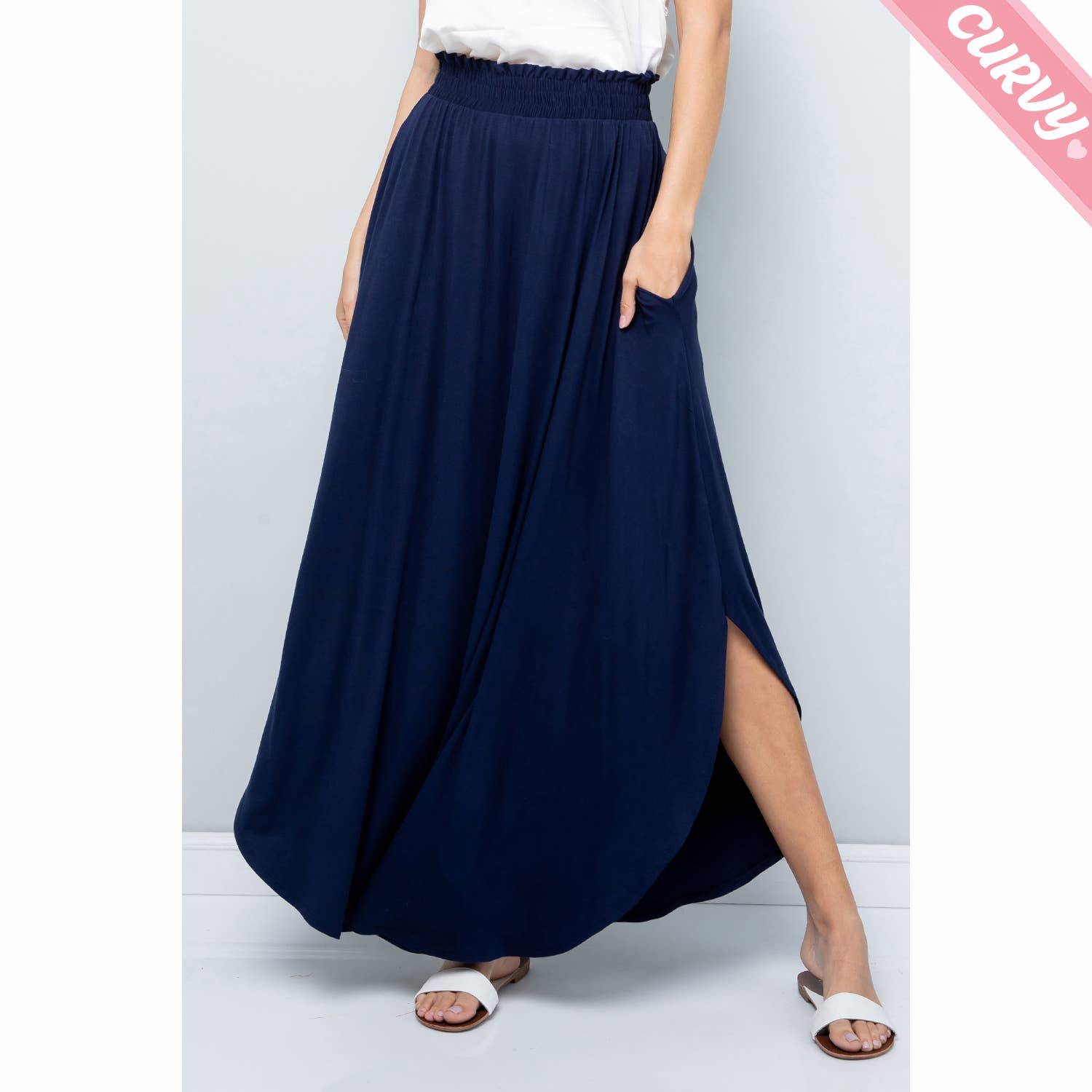 Sweet Lovely by Jen - Wholesale Skirt - Women's - PLUS SIZE KNIT JERSEY MAXI SKIRT9