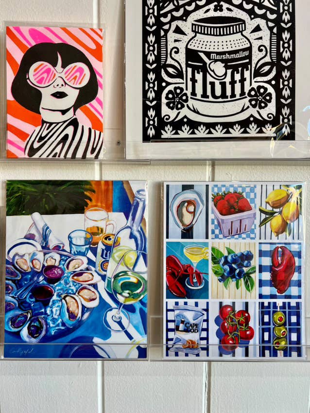 Laurel Greenfield Art - Wholesale Art Print - Brix and Brine, Oysters and Wine Art Print2