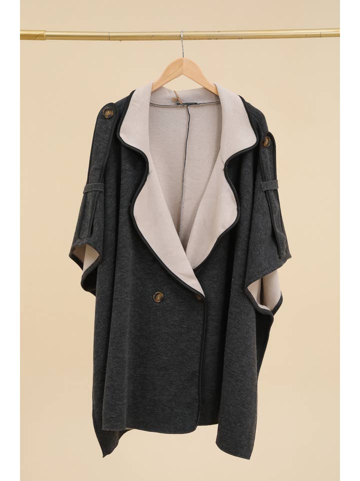 LÉA & LUC – Engroshandel Frakke - Dame – Løs og flydende jakke med poncho-stil fra LÉA & LUC4