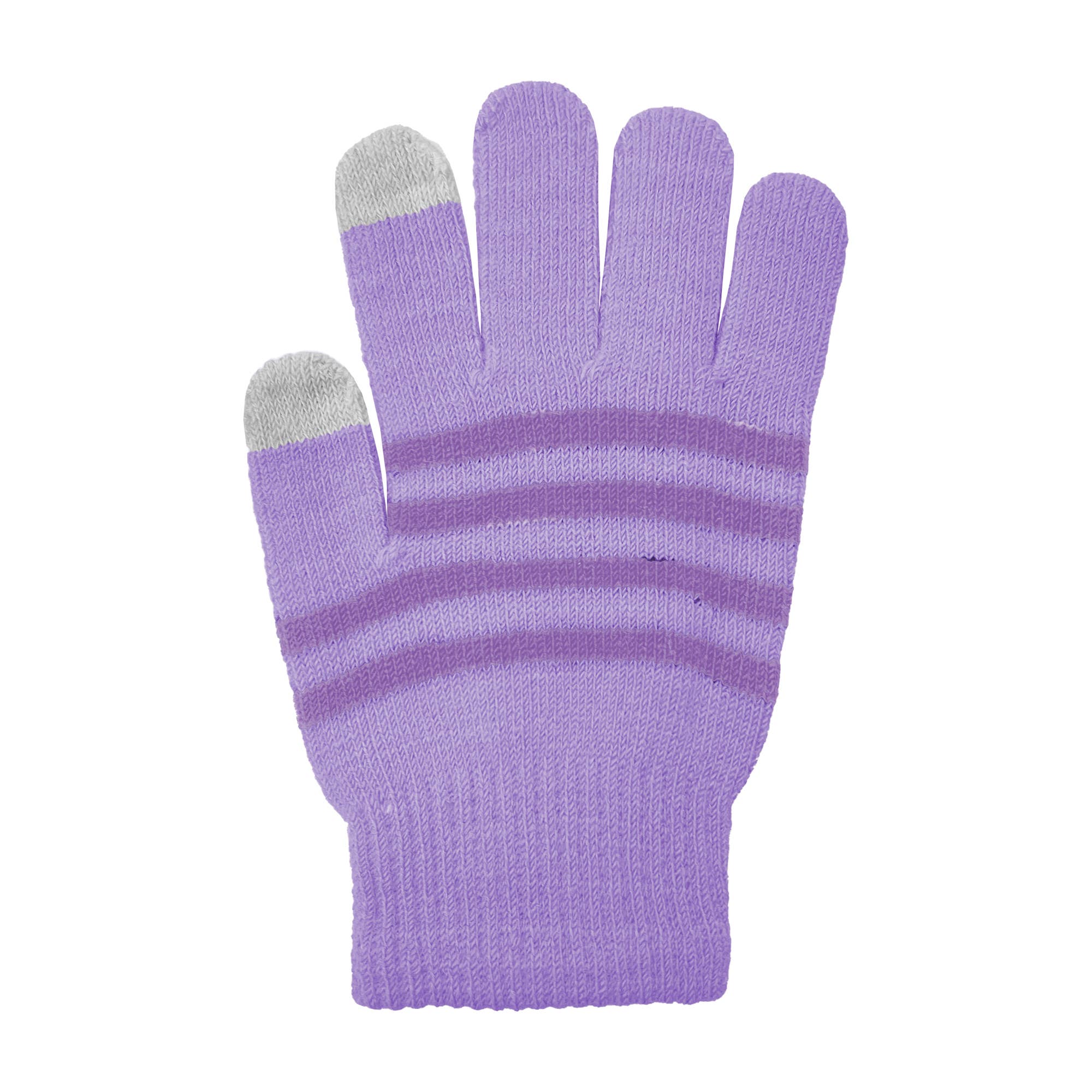 Grand Sierra - Wholesale Gloves - Kids - Girls Touchscreen Striped Stretch Gloves - 351144