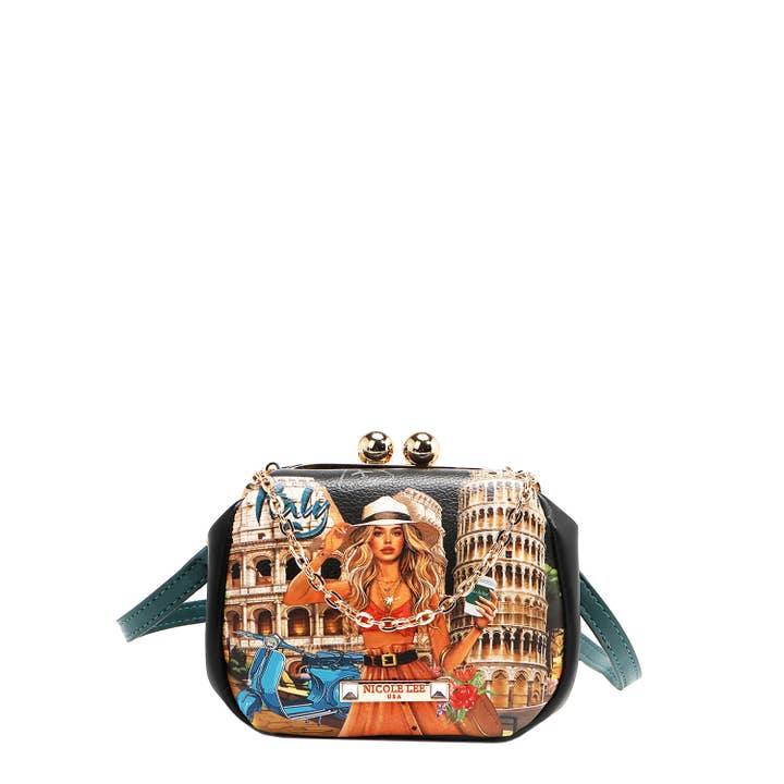 Nicole Lee USA - Wholesale Crossbody Bag - Women's - KISS LOCK CROSSBODY MINI BAG