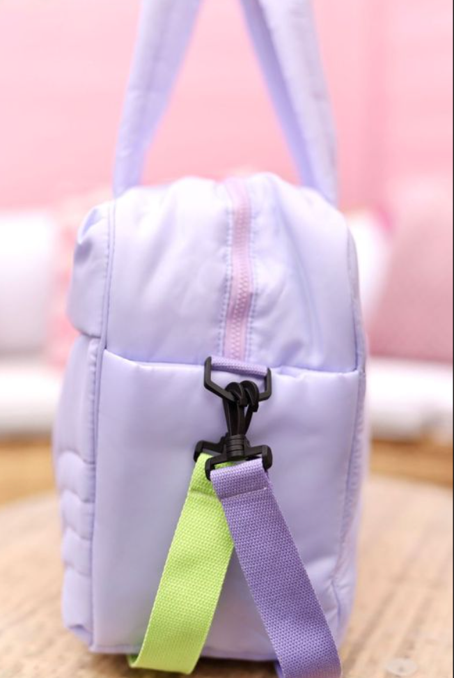 Jadelynn Brooke - Wholesale Weekender Bag - Women's - Modern Puffer Duffle - Lilac 1