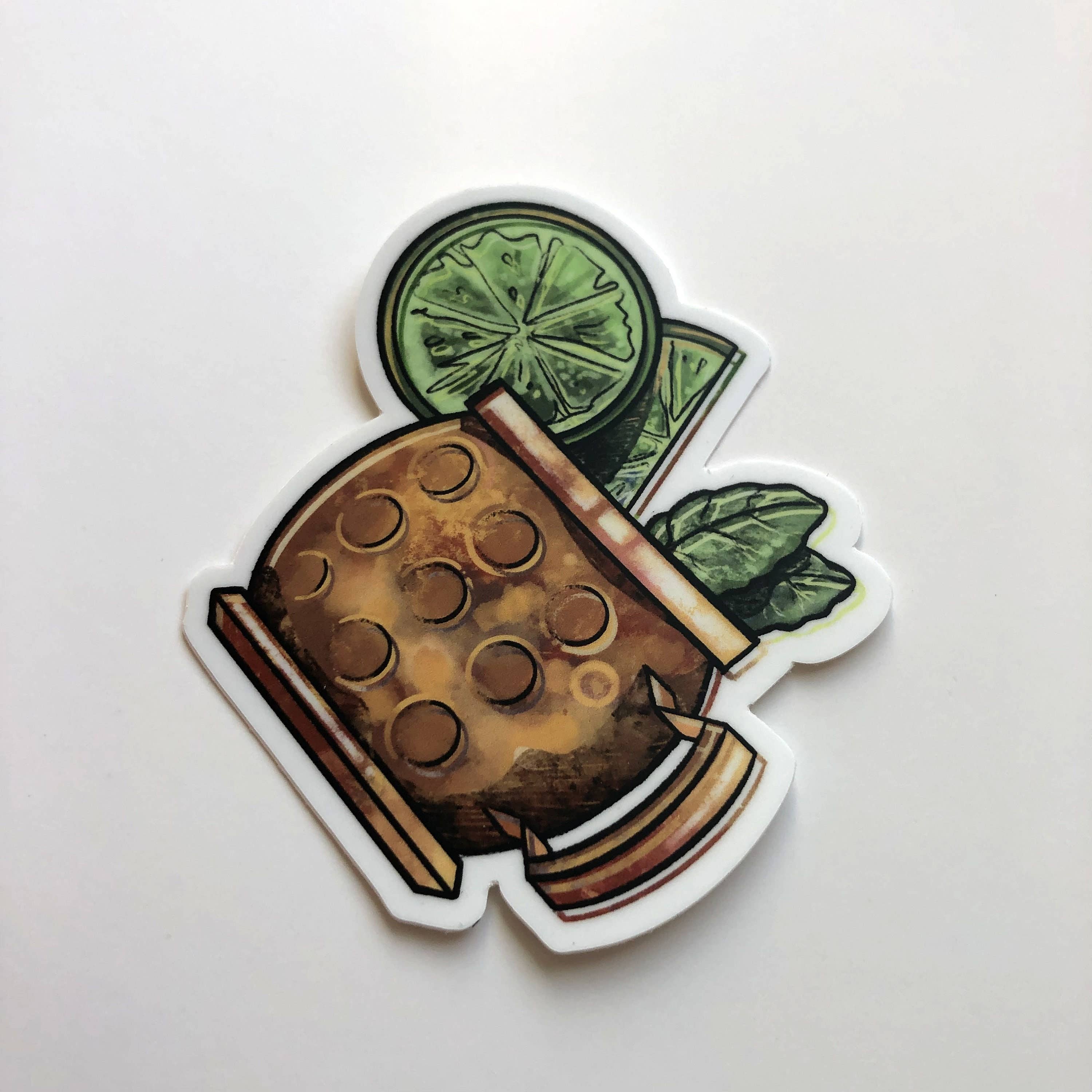 Bring Aloha - Wholesale Sticker - Moscow Mule Sticker, Waterproof Outdoor Vinyl 3" X 2.69"3