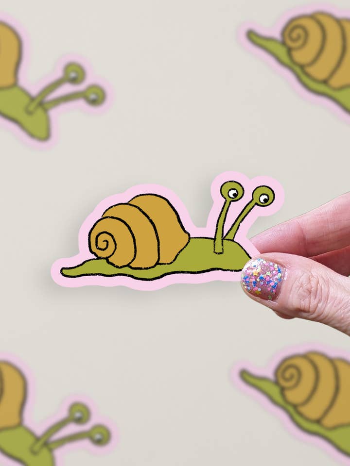 Doodle Snegl Vinyl Klistermærke for engroshandel hos Lucid Moon Studio, LLC