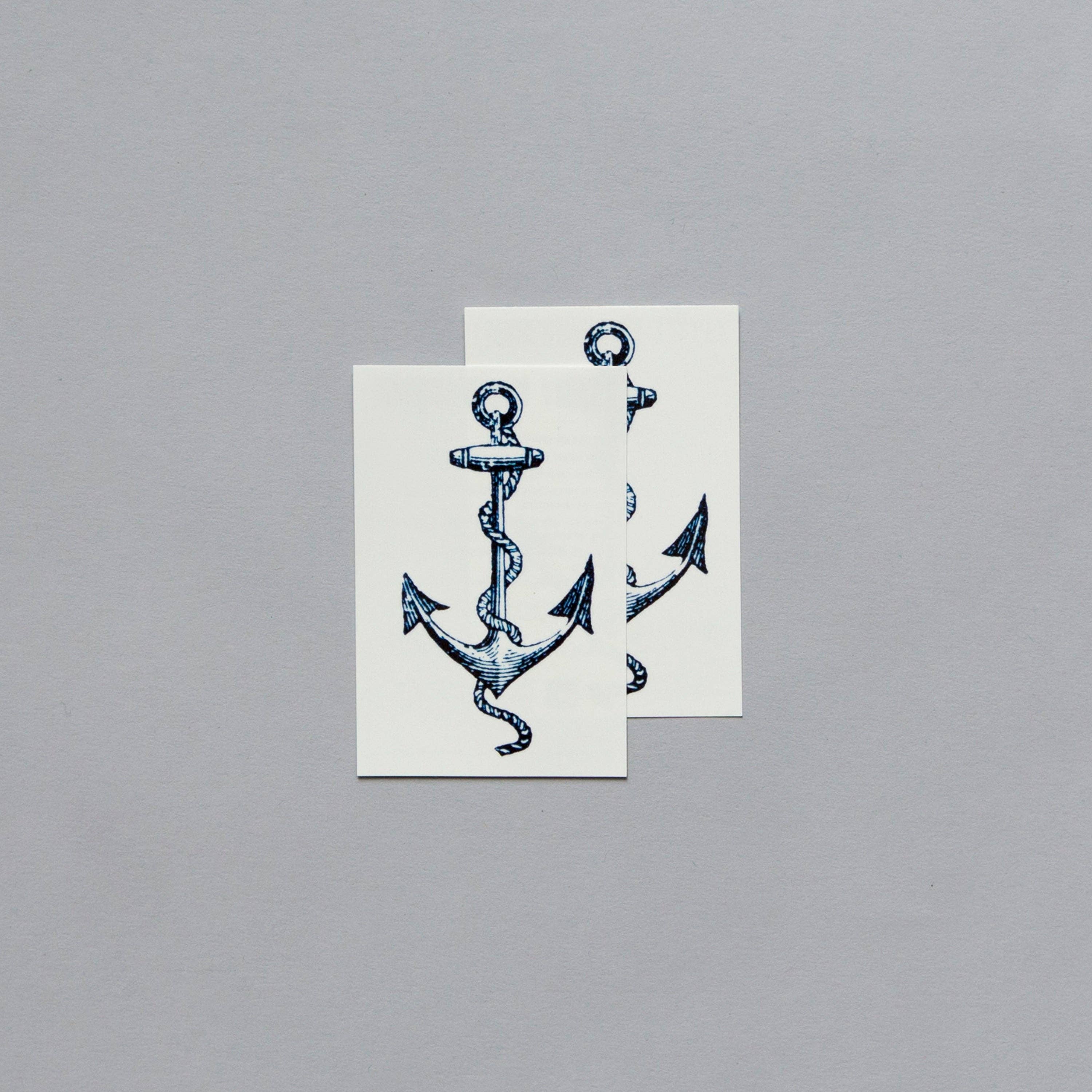 Tattly - Wholesale Temporary Tattoo - Cartolina Anchor Tattoo Pair3