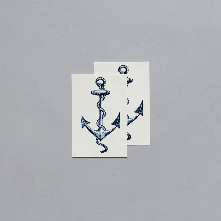 Tattly - Wholesale Temporary Tattoo - Cartolina Anchor Tattoo Pair3