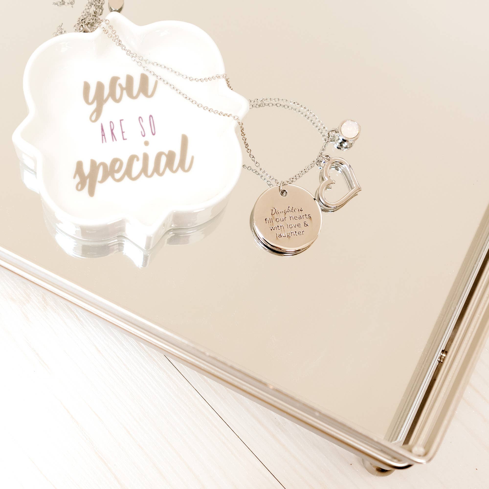 Pavilion – Engroshandel Halskæde med vedhæng – Daughter Rose Water Opal Crystal - Rhodium halskæde2